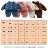 Glonme Toddler Tops + Shorts Pocket Winter Set Fleece Подплатен костюм Костюм Снимка небрежно домашно облекло топло пълен цип синьо