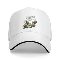 Cepten Mens & Womens Fashion Уникален печат с същество от логото на черната лагуна регулируема бейзболна шапка бяло