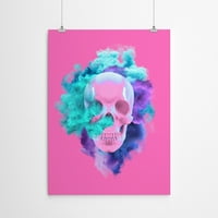 AmericanFlat Pink Skull от Emanuela Carratoni Poster Art Print