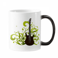 Зелена, китарна музика свеж модел Промяна на цветовата халба, морфираща топлинна чаша с дръжки ml