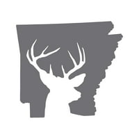 Арканзас Държавен стикер Държавен стикер Декал отрязване - самостоятелно лепило винил - устойчив на атмосферни влияния - направен в САЩ - много цветове и размери - лов за лов на лов