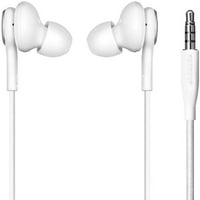Premium White Wired Earbud Stereo In-Ear слушалки с вградени дистанционни и микрофони, съвместими с Blu Life One
