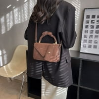 Чанта нова проста женска чанта от западен стил с единична чанта за месинджър за рамо модна корейска версия проста преносима малка квадратна чанта