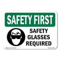 Първи знак за безопасност - Очила за безопасност, необходими със символ
