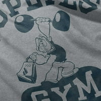 Popeye Body Builder Gym тренировка готино дете момче момиче тениска бебешко малко дете Brisco Brands 4T
