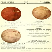 Spalding 1920, Печат на плакати за футболни футболи от неизвестно