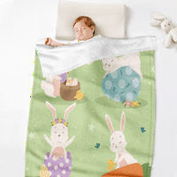 Пролетна празнична фланела одеяло за диван диван офис плюшени леки хвърляния спално бельо цветни яйца Цвете хвърля одеяло за деца и възрастни