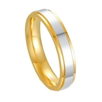 Baocc аксесоари стоманени пръстени Моден титан, продаващ неръждаем златен пръстен двойка гланцови стоманени помещения пръстени пръстени c