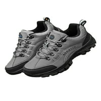 Gomelly Мъжки обувки за ходене дантела на туристическа обувка на открито маратонки Атлетична маратонка Climbing Camping Camping Grey 6.5