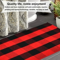 Ръчно тъкана памучна карирана зона килим против приплъзване на пода за подло
