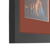 Arttoframes Matted Picture Frame с единична снимка за отваряне в рамка в 1. Сатен черно и коняк мат