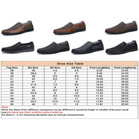 Frontwalk Men Cloafers Classic Flats Slip на ежедневни обувки Разходки Дишащи бизнес обувки Мъжки плоски лофери кафяви 7.5
