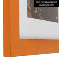 Arttoframes оранжева рамка за картина, рамка за плакати от червено дърво