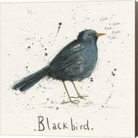 Черна птица от Мишел Кембъл, платно за стена изкуство