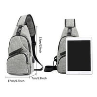 Luiyenes прашка чанта за мъже жени рамо раница гърди Crossbody Daypack с USB кабел за туристически къмпинг на открито пътуване