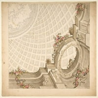 Дизайн за печат на плакат за декорация на купола от Джовани Антонио Торичели