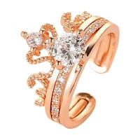 yuehao пръстени пръстени принцеса Подарък Отваряне Регулируем пръстен a