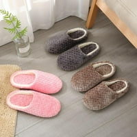 Меко дъно памучни чехли велур безплъзгащи памучни чехли на закрито памук зимни топли домашни обувки за спалня