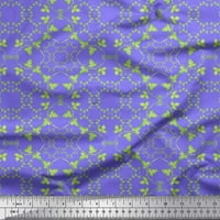 Soimoi лилав памучен памук от плат от плат от дамаска отпечатана занаятчийска тъкан край двора широк