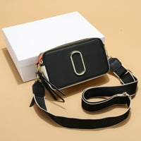 Женски чанти рамо кръстосано body colorblock snapshot чанти за камера черни