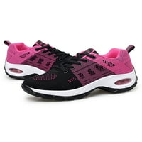 Gomelly Ladies Trainers Wedge Sneakers Platform Walking Shoes Неплъзгащи се атлетични обувки, тренировка Black Purple 7