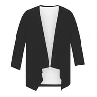 Леки жилетки за жени плюс размер солиден цветен модерен ръкав отворено предно яке