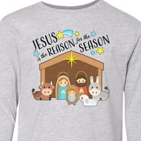 Inktastic Jesus е причината за сезона за коледно рождество младежта тениска с дълъг ръкав