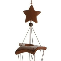 Бамбук звезда тръба вятърни звънци мобилни вятърна църква звънец висящ декор