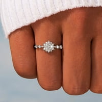 Mortilo Ring Fashion идеи шестоъгълна звезда ms зима за снежинка Дамски пръстен пръстен
