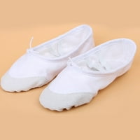 Елементи за клирънс момичета балет еластична лента танцови обувки платно гимнастика апартаменти разделени подметки обувки